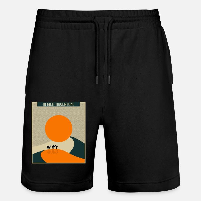 Afrika ,wüste, sonne, - Stanley/Stella Unisex Bio Joggingshorts Trainer  - Schwarz