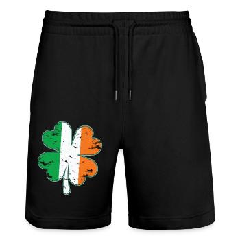 Saint Patrick's Day Gift Shamrock Ireland Flag Irish - Short de jogging bio TRAINER Stanley/Stella unisexe - noir - Devant - Nik (191cm) & Marisol (170cm)
