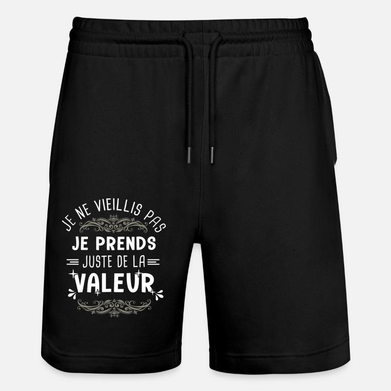 je ne vieillis pas anniversaire - Short de jogging bio TRAINER Stanley/Stella unisexe - noir