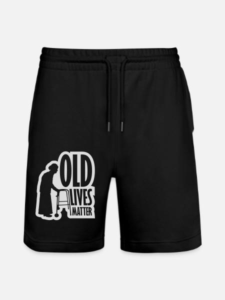 old lives matter quote - Stanley/Stella Trainer Unisex Organic Jogging Shorts - black