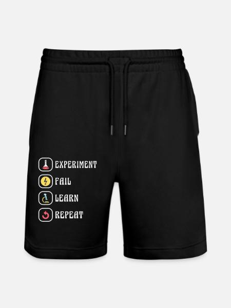 Science Physics Chemistry Experiment - Stanley/Stella Trainer Unisex Organic Jogging Shorts - black