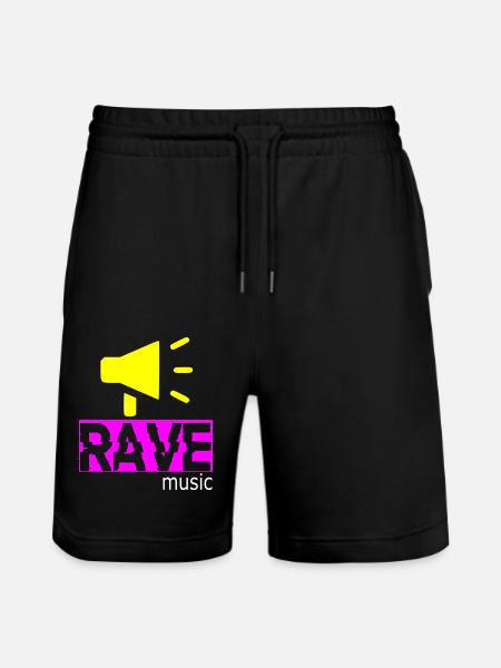 Rave music - Stanley/Stella Trainer Unisex Organic Jogging Shorts - black