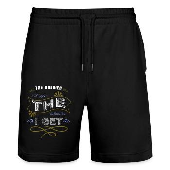 carpenter jokes tshirts bday plumber gift - Stanley/Stella Unisex Bio Joggingshorts Trainer  - Schwarz - Vorne - Nik (191cm) & Marisol (170cm)