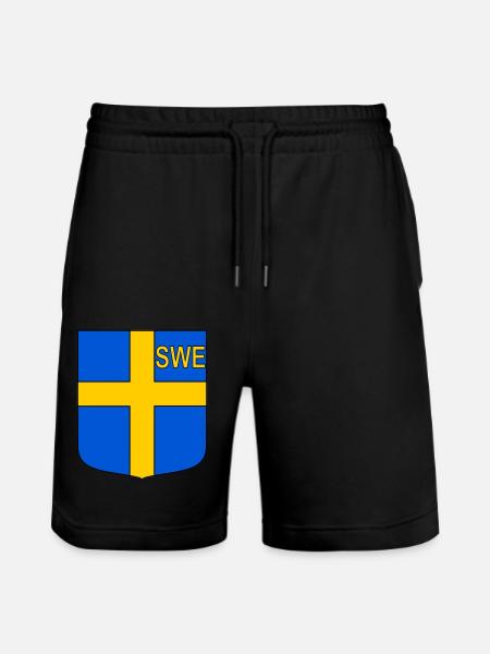 ENG shield - Stanley/Stella Trainer Unisex Organic Jogging Shorts - black