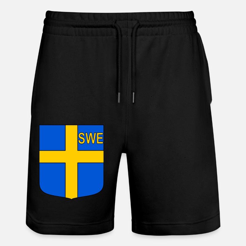 ENG shield - Stanley/Stella Trainer Unisex Organic Jogging Shorts - black