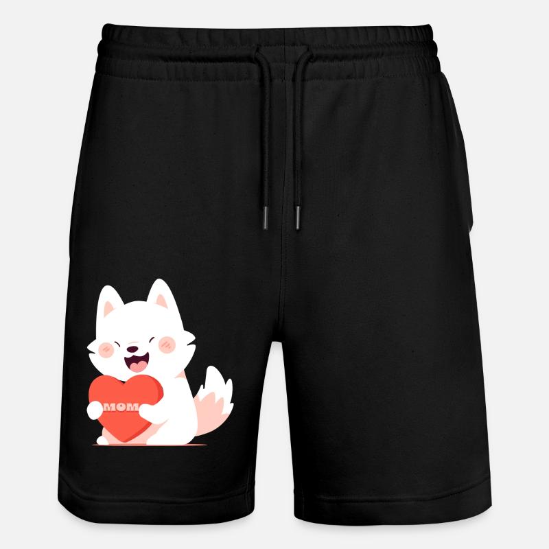 Chien aimant sa mère - Short de jogging bio TRAINER Stanley/Stella unisexe - noir