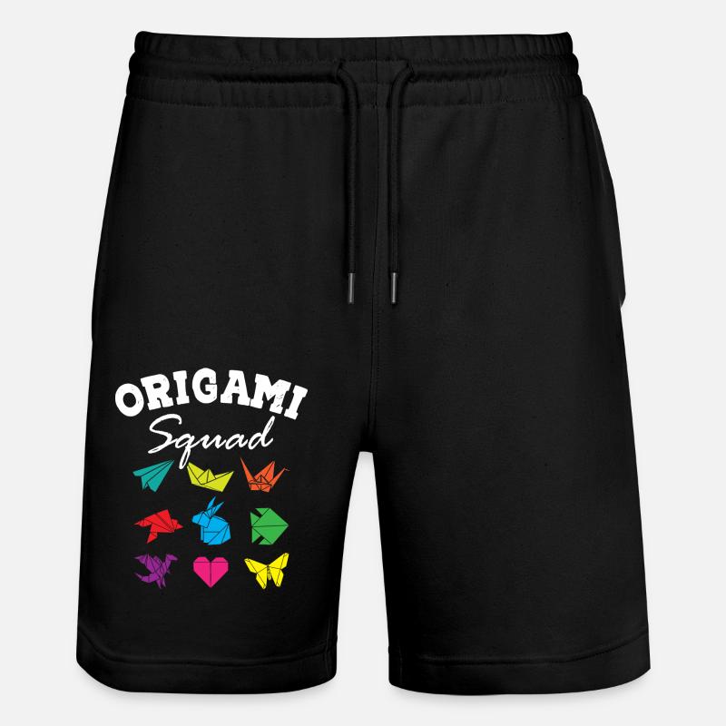 Escouade d’origami - Short de jogging bio TRAINER Stanley/Stella unisexe - noir