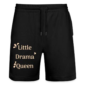 Litlle Drama Queen - Stanley/Stella Unisex Bio Joggingshorts Trainer  - Schwarz - Vorne - Nik (191cm) & Marisol (170cm)