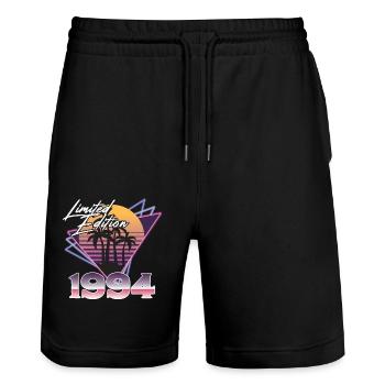 1994 SW triangles édition limitée - 1994 Anniversaire - Short de jogging bio TRAINER Stanley/Stella unisexe - noir - Devant - Nik (191cm) & Marisol (170cm)