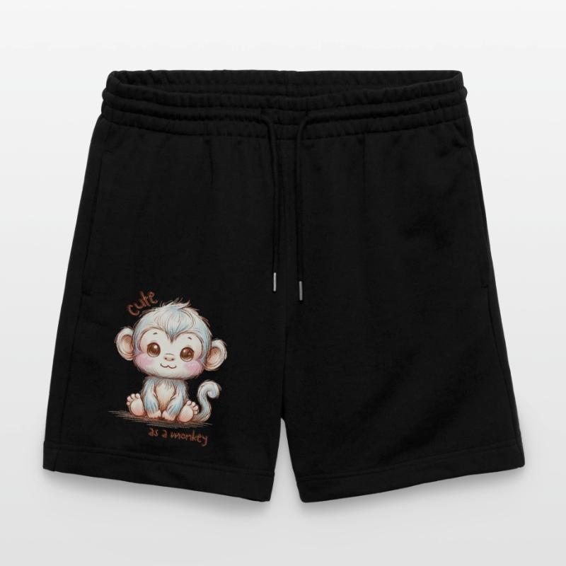 Cute as a Monkey - Cute Monkey, Cute Monkey Stanley/Stella Trainer Unisex Organic Jogging Shorts