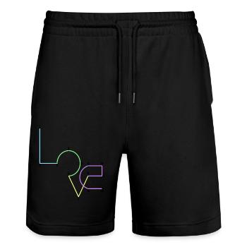 love - Short de jogging bio TRAINER Stanley/Stella unisexe - noir - Devant - Nik (191cm) & Marisol (170cm)