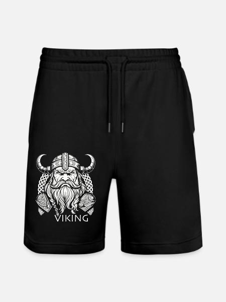 Wikinger - Stanley/Stella Unisex Bio Joggingshorts Trainer  - Schwarz