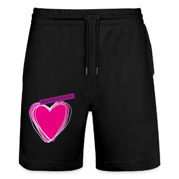 friendsforever - Stanley/Stella Unisex Bio Joggingshorts Trainer  - Schwarz - Vorne - Nik (191cm) & Marisol (170cm)
