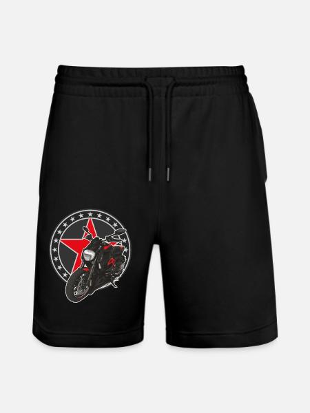 Superbike // Illustration - Stanley/Stella Unisex Bio Joggingshorts Trainer  - Schwarz