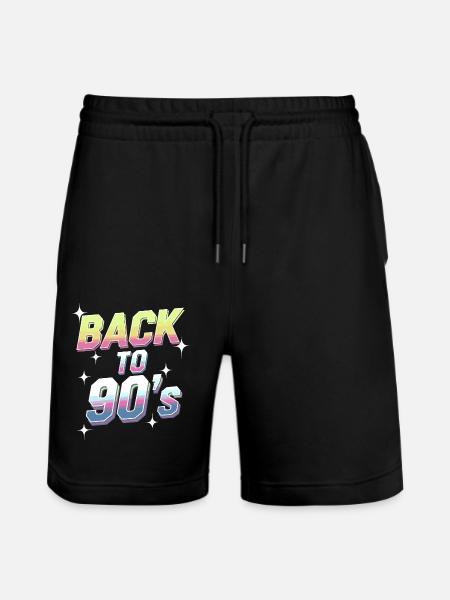 Back to 90's - Short de jogging bio TRAINER Stanley/Stella unisexe - noir