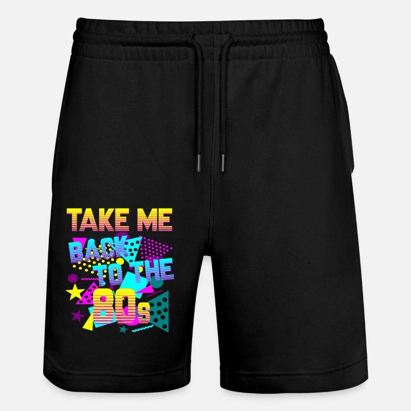 Take Me Back to 80's - Stanley/Stella Unisex Bio Joggingshorts Trainer - Schwarz