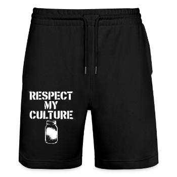 Kombucha – Mehr als nur ein Getränk - Stanley/Stella Unisex Bio Joggingshorts Trainer  - Schwarz - Vorne - Nik (191cm) & Marisol (170cm)