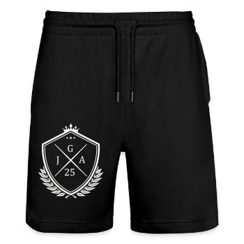 Bachelor Party 25 Bachelor Party - Stanley/Stella Trainer Unisex Organic Jogging Shorts - black - Front - Nik (191cm) & Marisol (170cm)