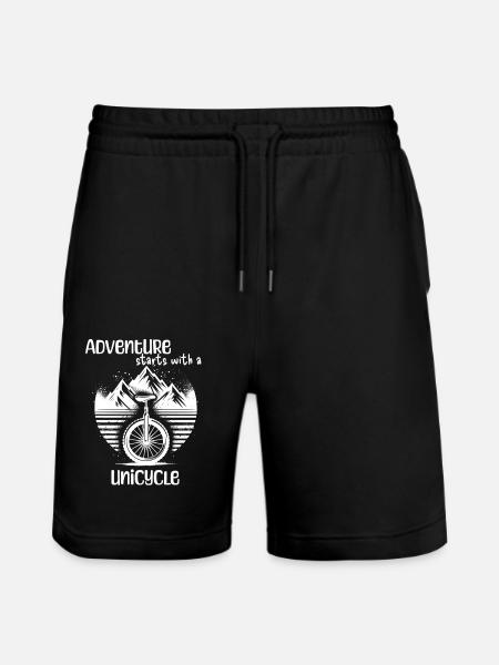 unicycle adventure muni - Stanley/Stella Trainer Unisex Organic Jogging Shorts - black