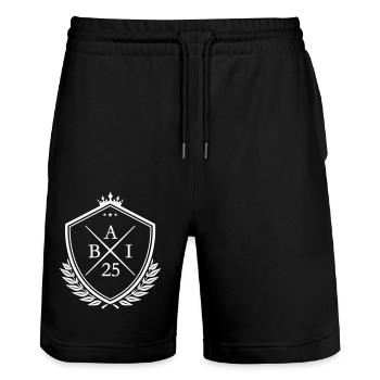 abi 25 - Stanley/Stella Unisex Bio Joggingshorts Trainer  - Schwarz - Vorne - Nik (191cm) & Marisol (170cm)
