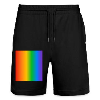 Couleurs des dégradés de l’arc-en-ciel - Short de jogging bio TRAINER Stanley/Stella unisexe - noir - Devant - Nik (191cm) & Marisol (170cm)