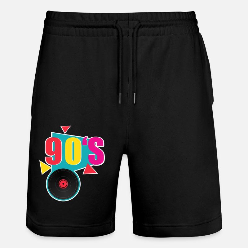 90's Retro - Stanley/Stella Unisex Bio Joggingshorts Trainer  - Schwarz