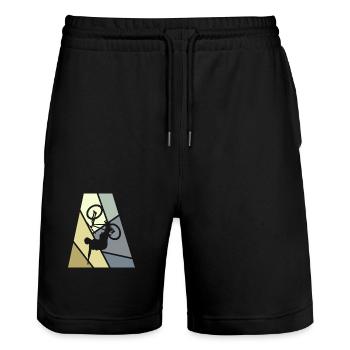 VTT Descente BMX - Short de jogging bio TRAINER Stanley/Stella unisexe - noir - Devant - Nik (191cm) & Marisol (170cm)