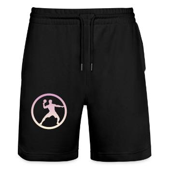 Table Tennis Rackets Table Tennis Rackets - Stanley/Stella Trainer Unisex Organic Jogging Shorts - black - Front - Nik (191cm) & Marisol (170cm)