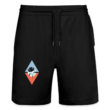 Botanik Blume Pflanzen - Stanley/Stella Unisex Bio Joggingshorts Trainer  - Schwarz - Vorne - Nik (191cm) & Marisol (170cm)