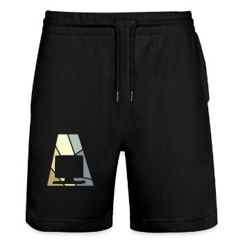 Computer Computer Gamer - Stanley/Stella Trainer Unisex Organic Jogging Shorts - black - Front - Nik (191cm) & Marisol (170cm)