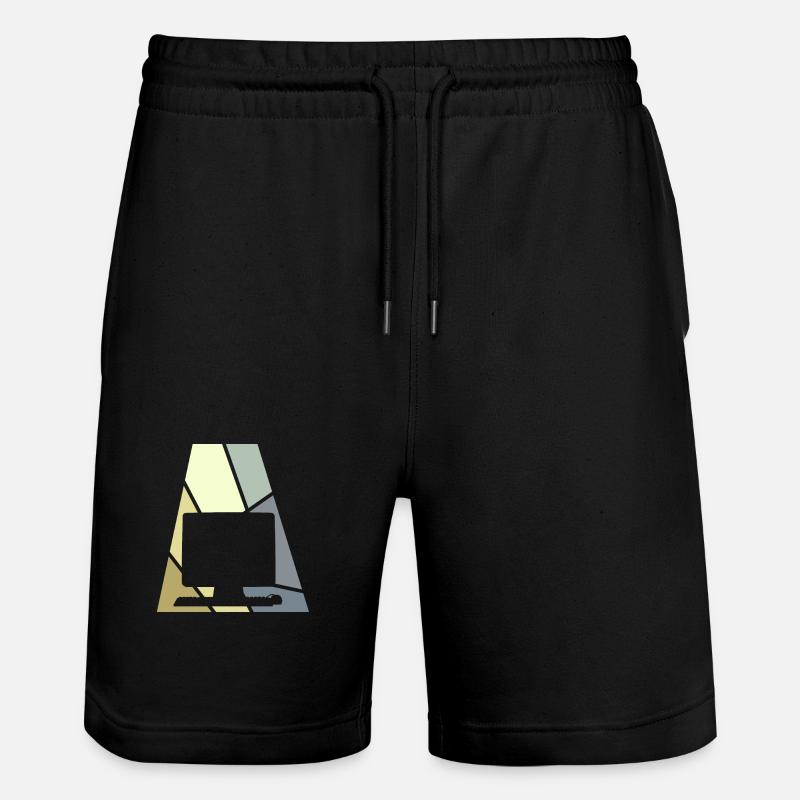 Computer Computer Gamer - Stanley/Stella Trainer Unisex Organic Jogging Shorts - black