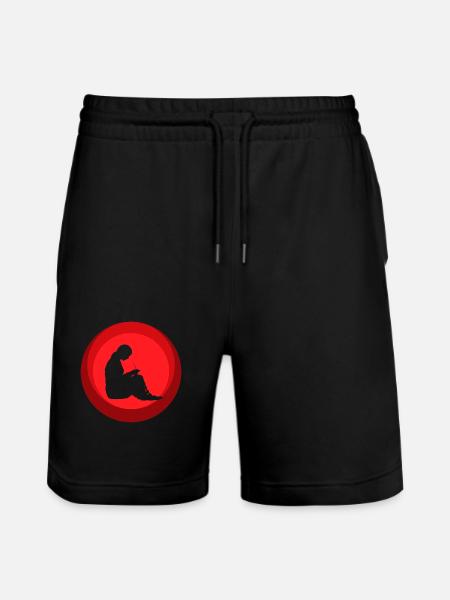 Crochet Needle Thread - Stanley/Stella Trainer Unisex Organic Jogging Shorts - black