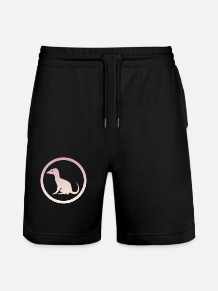 Kryptozoologie Märchen Einhorn - Stanley/Stella Unisex Bio Joggingshorts Trainer  - Schwarz