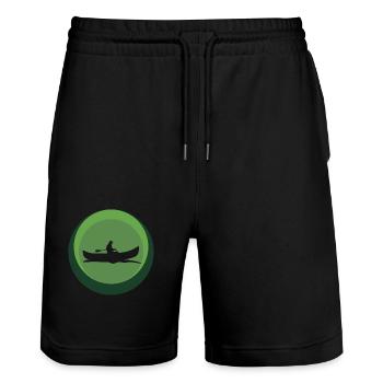 Canoë Pagayer Kayak - Short de jogging bio TRAINER Stanley/Stella unisexe - noir - Devant - Nik (191cm) & Marisol (170cm)