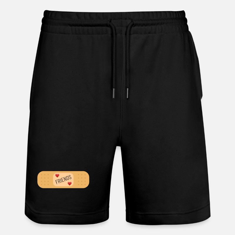 Freunde helfen bei Kummer - Stanley/Stella Unisex Bio Joggingshorts Trainer  - Schwarz