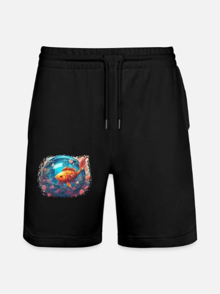 Sunfish Reflections - Stanley/Stella Trainer Unisex Organic Jogging Shorts - black