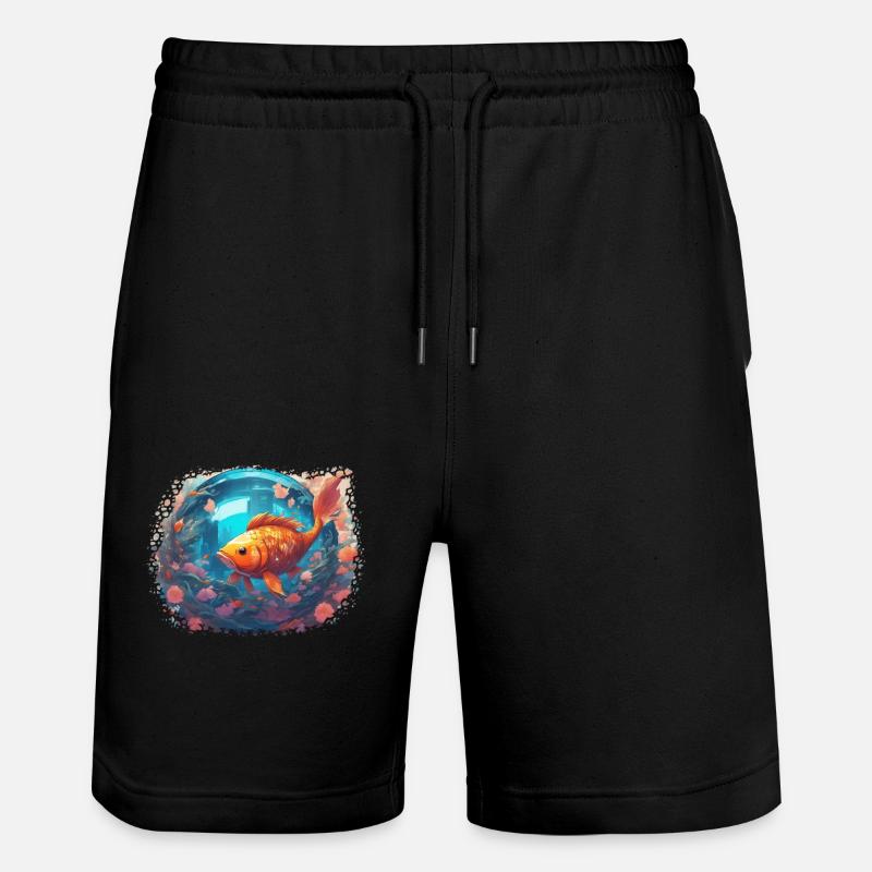 Reflets de poisson-lune - Short de jogging bio TRAINER Stanley/Stella unisexe - noir