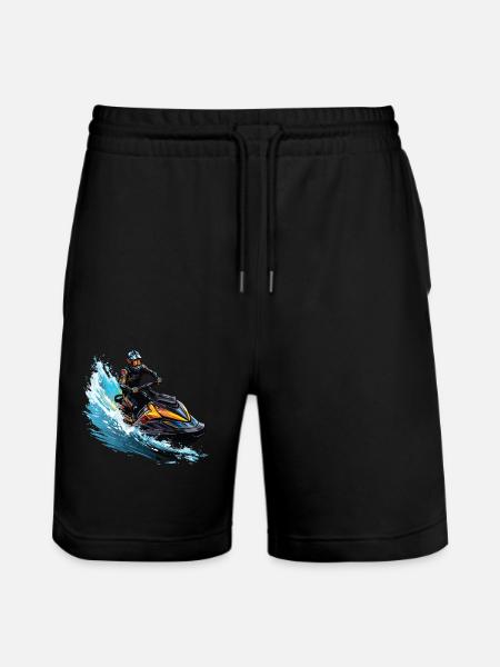Jet-ski sur les vagues - Short de jogging bio TRAINER Stanley/Stella unisexe - noir