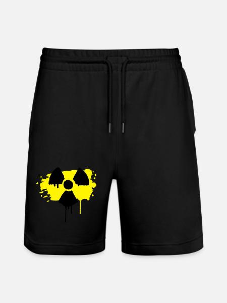 radio active sign as graffiti - Stanley/Stella Trainer Unisex Organic Jogging Shorts - black