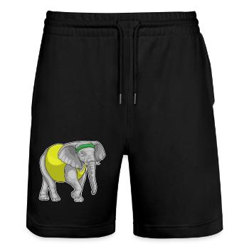 Elephant Jogger Jogging Sport - Short de jogging bio TRAINER Stanley/Stella unisexe - noir - Devant - Nik (191cm) & Marisol (170cm)