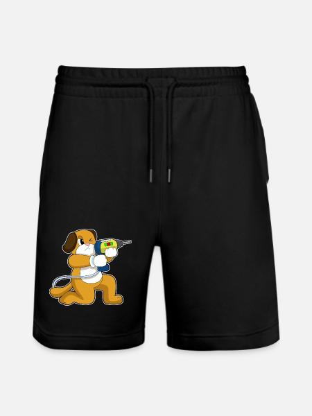 Dog Craftsman Drill Craft - Stanley/Stella Trainer Unisex Organic Jogging Shorts - black