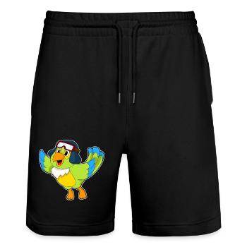 Casquette pilote Parrot - Short de jogging bio TRAINER Stanley/Stella unisexe - noir - Devant - Nik (191cm) & Marisol (170cm)