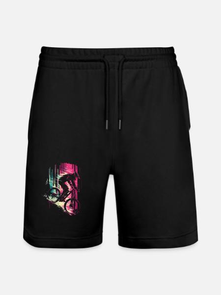 90er Mountainbike Liebhaber - Stanley/Stella Unisex Bio Joggingshorts Trainer  - Schwarz