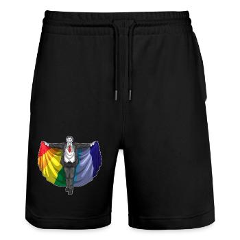 Vampire Halloween Rainbow - Stanley/Stella Trainer Unisex Organic Jogging Shorts - black - Front - Nik (191cm) & Marisol (170cm)