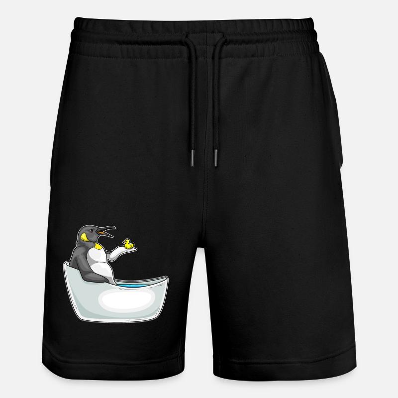 Pingouin Baignoire Canard - Short de jogging bio TRAINER Stanley/Stella unisexe - noir