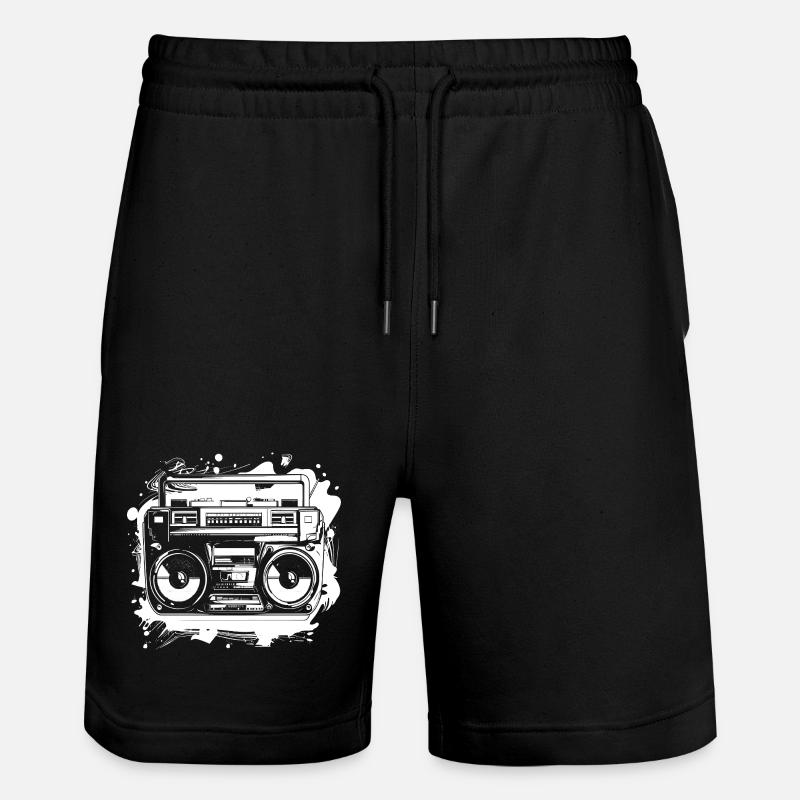 Dessin de musique hip hop - Short de jogging bio TRAINER Stanley/Stella unisexe - noir