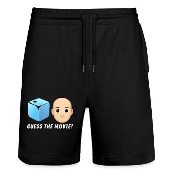 Film Mystery Design - Stanley/Stella Unisex Bio Joggingshorts Trainer  - Schwarz - Vorne - Nik (191cm) & Marisol (170cm)