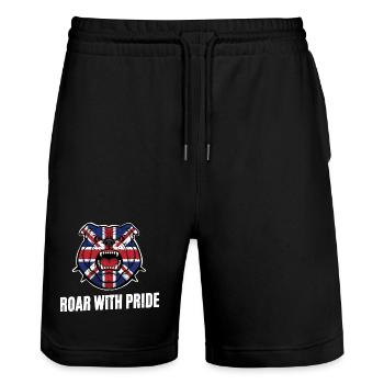 Fierté britannique - Short de jogging bio TRAINER Stanley/Stella unisexe - noir - Devant - Nik (191cm) & Marisol (170cm)