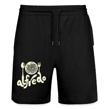 The Only Alfredo- You Need - Stanley/Stella Trainer Unisex Organic Jogging Shorts - black - Front - Nik (191cm) & Marisol (170cm)