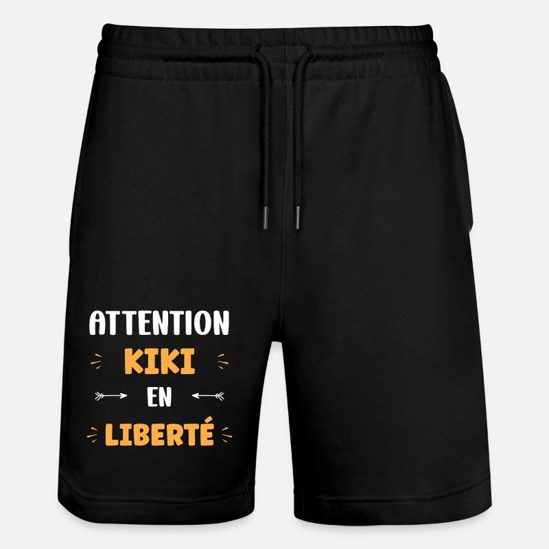 Attention Kiki en Liberté - Short de jogging bio TRAINER Stanley/Stella unisexe - noir
